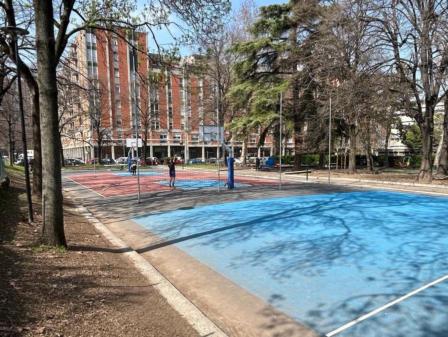 Foto del nuovo campo da basket