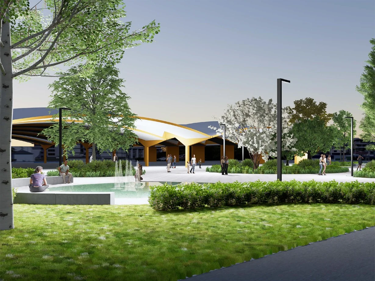 Rendering nuova piazza giardino 